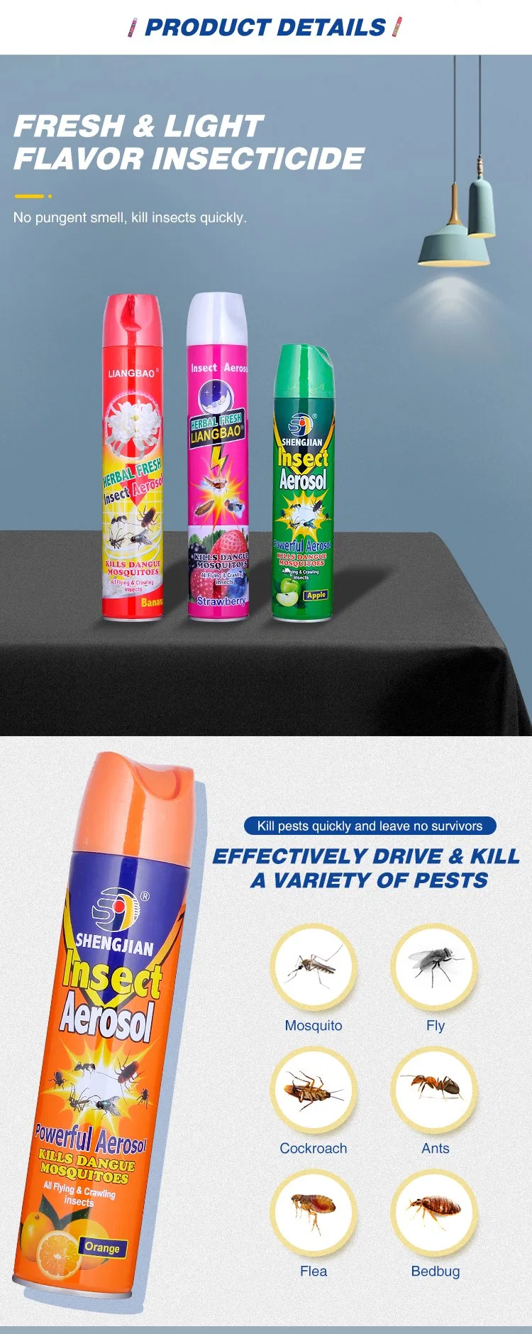 Pet Insecticide Flea Lice Insect Killer Spray Powder