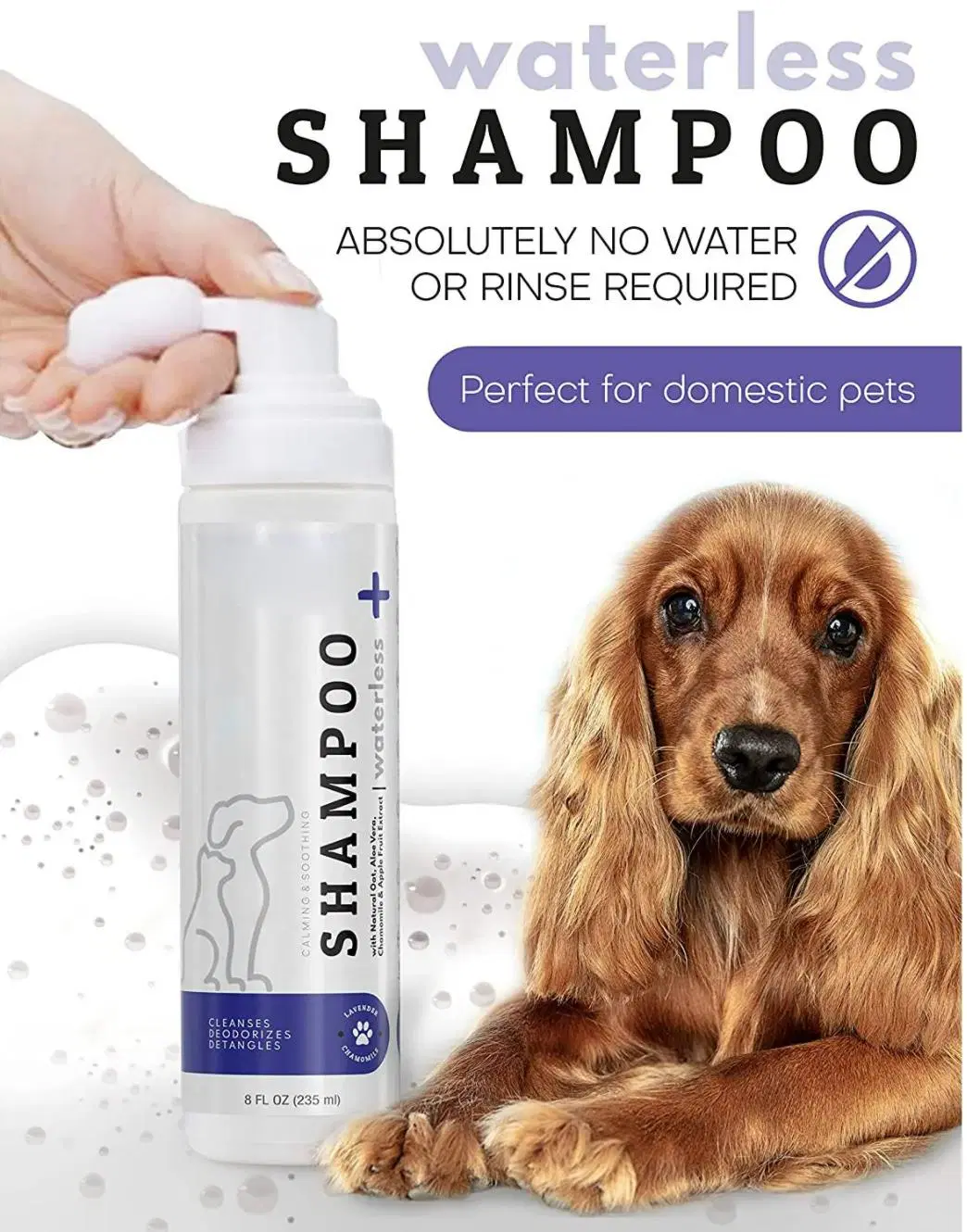 Pet Dry Shampoo Deodorant Fragrance Pet Cleaning Grooming Products Bubble Mousse Dog Shampoo