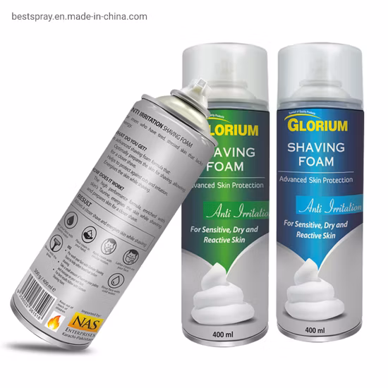 Mousse apaisante pour la peau de marque privée, adoucissant la barbe pour hommes, mousse fraîche de Gel à raser