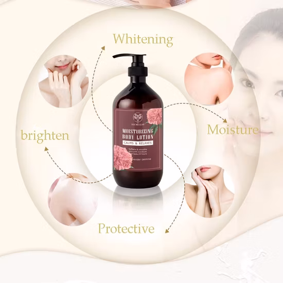 Lotion pour le corps au beurre de karité exfoliante et hydratante naturelle de marque privée